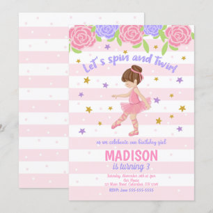 Ballerina Birthday Einladung - Tutu Einladung