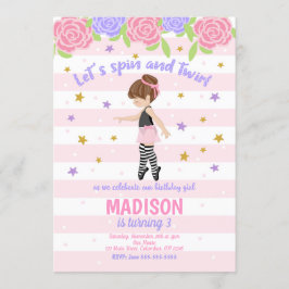 Ballerina Birthday Einladung / Tutu Einladung