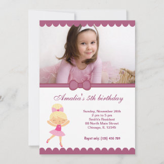 Ballerina Birthday Girl Einladung