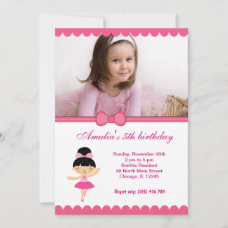 Ballerina Birthday Girl Einladung