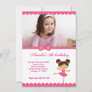 Ballerina Birthday Girl Einladung