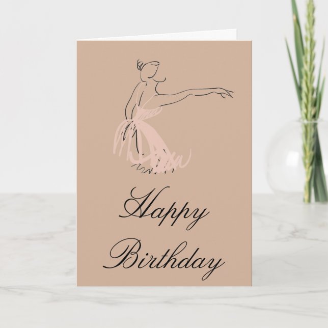 Ballerina Birthday Karte (Vorderseite)