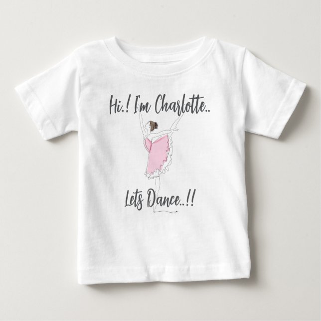 Ballerina Birthday Party Baby T-shirt (Vorderseite)