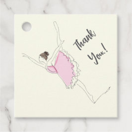 Ballerina Birthday Party Geschenkanhänger