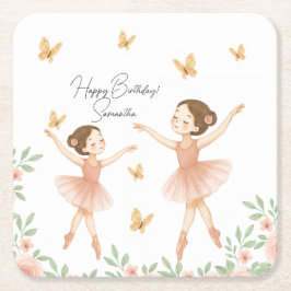 Ballerina Birthday Party Paper Untersetzer