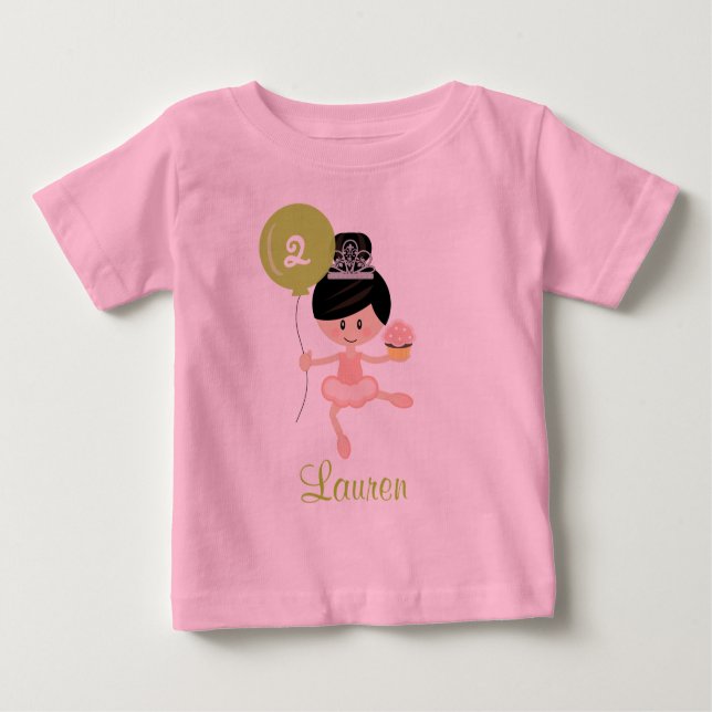 Ballerina Birthday Shirt Asian (Vorderseite)