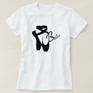 Ballerina Black Pointe Shoes Basic T T-Shirt