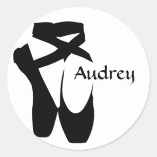 Ballerina Black Pointe Shoes Custom Sticker