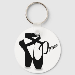 Ballerina Black Pointe Shoes Dance Basic Schlüsselanhänger