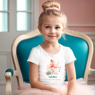 Ballerina Blonde Pink Aquamariner Name Geburtsmädc T-Shirt