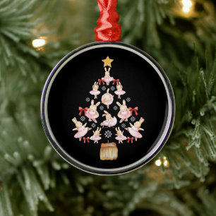 Ballerina Bunny Christmas Tree Ornament Aus Metall