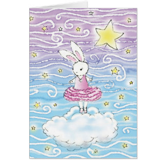Ballerina Bunny Fantasy Art Leere Karte