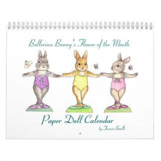 Ballerina Bunny Paper Doll Kalender