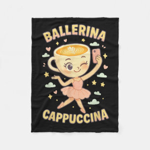 Ballerina Cappuccina Italienisch Brainrot Viral Me Fleecedecke