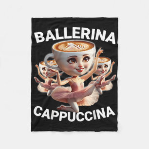 Ballerina Cappuccina italienisches Brainrot Meme L Fleecedecke