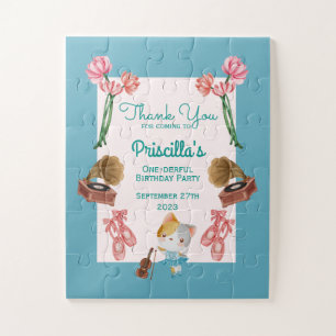 Ballerina Cat Kindergeburtstag Party Puzzle