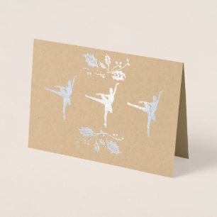 Ballerina Christmas Folienkarte