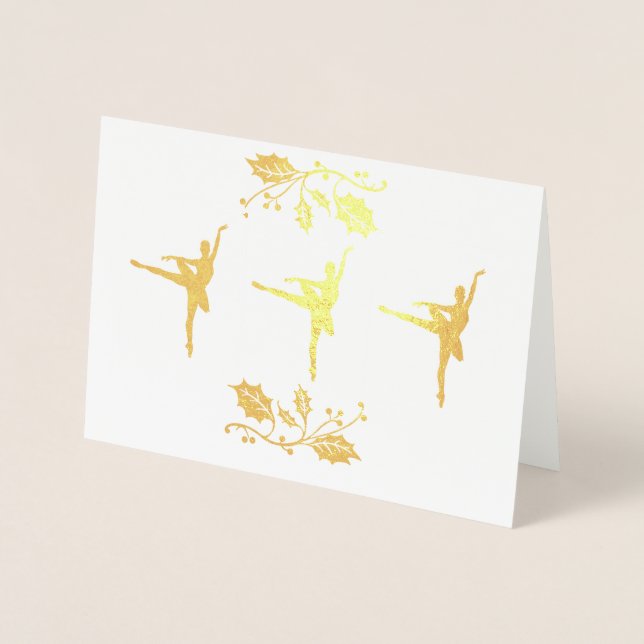 Ballerina Christmas Folienkarte (Vorderseite)