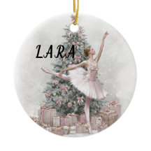 Ballerina Christmas Ornament – Add Your Name
