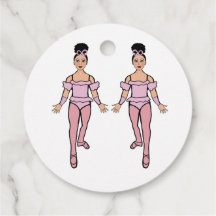Ballerina Circle Favor Tags #2