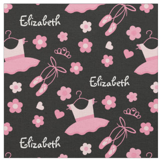 Ballerina Custom Fabric Pink Black Stoff
