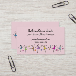 Ballerina Dance Business Cards Visitenkarte