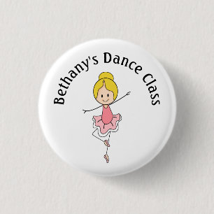 Ballerina Dance Class Button