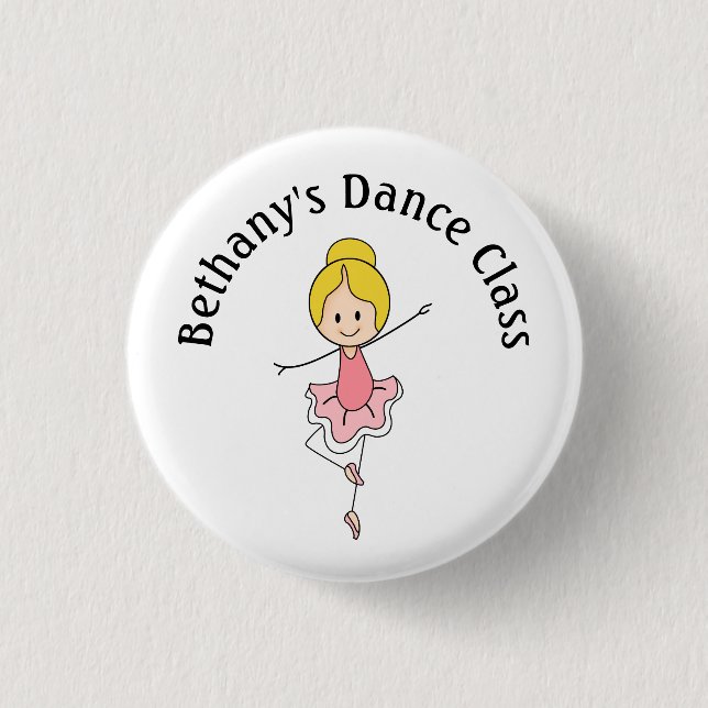 Ballerina Dance Class Button (Vorderseite)
