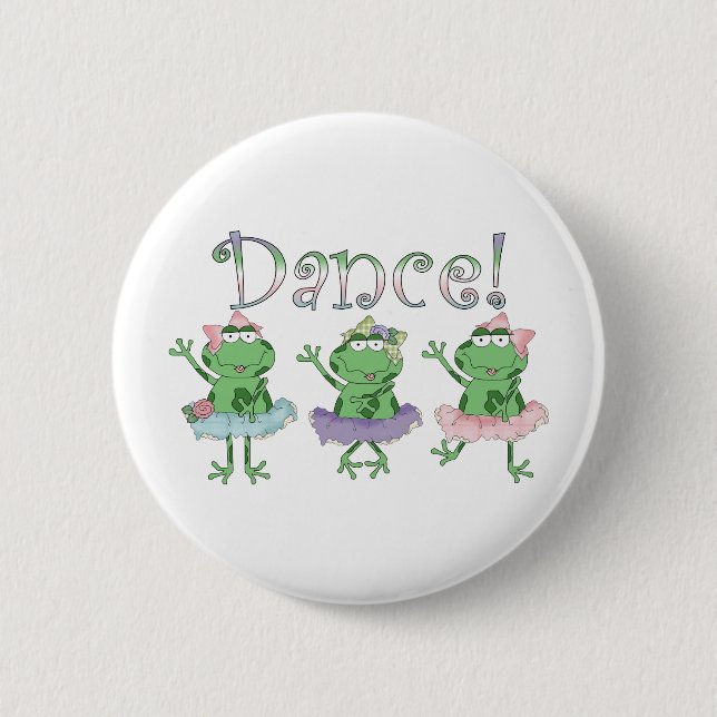 Ballerina Dance Frogs Button (Vorderseite)