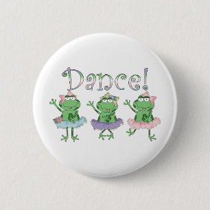 Ballerina Dance Frogs Button