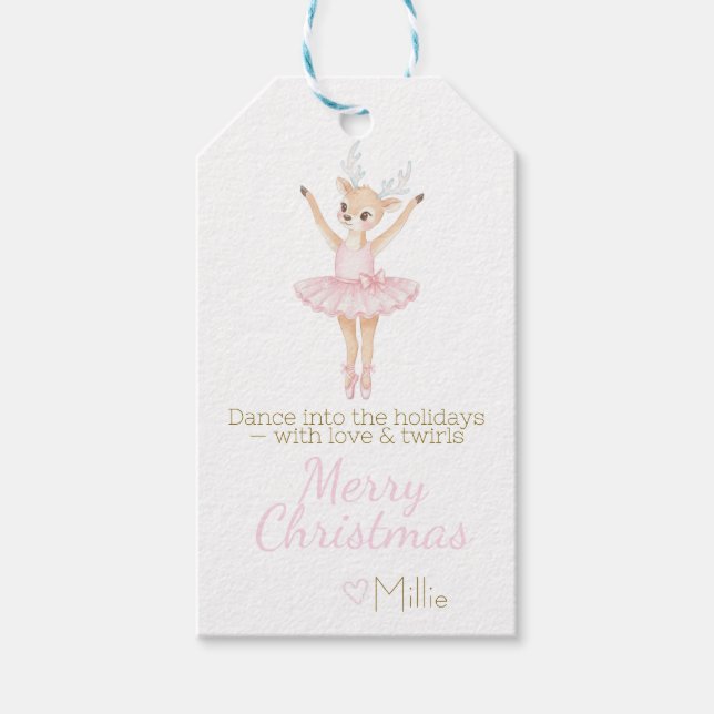 Ballerina/Dance Gift Tags Geschenkanhänger (Vorderseite)