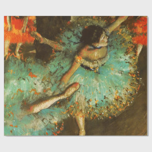 Ballerina Dance Green Dancer Edger Degas Painting Geschenkpapier