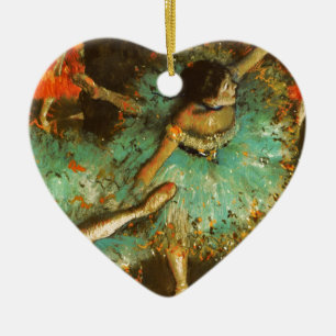 Ballerina Dance Green Dancer Edger Degas Painting Keramik Ornament