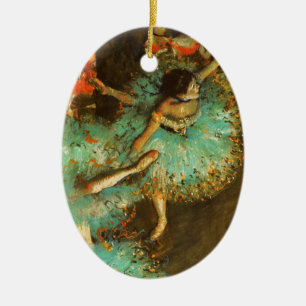 Ballerina Dance Green Dancer Edger Degas Painting Keramikornament
