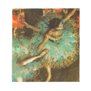 Ballerina Dance Green Dancer Edger Degas Painting Notizblock