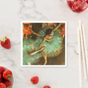 Ballerina Dance Green Dancer Edger Degas Painting Serviette