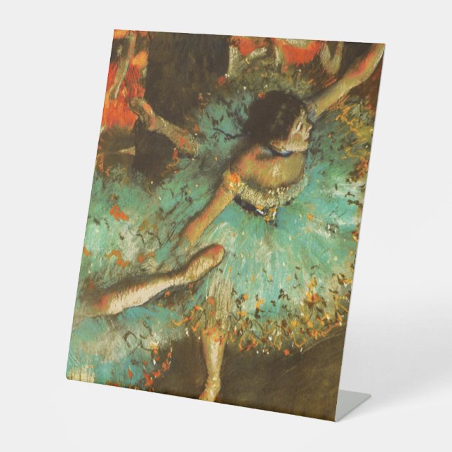 Ballerina Dance Green Dancer Edger Degas Painting Sockelschild (Vorderseite)