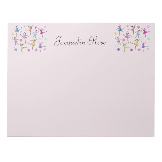 Ballerina Dance Personalisierte Notepad Notizblock (Vorderseite)
