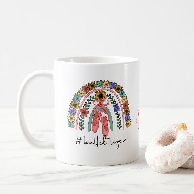 Ballerina Dance Studio Ballet Instructor Dancer Kaffeetasse (Mit Donut)