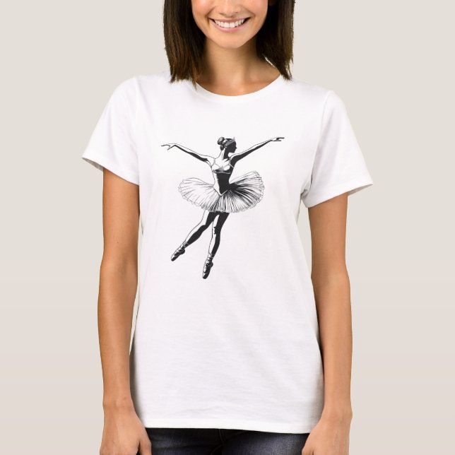 Ballerina Dancer Black T-Shirt (Vorderseite)