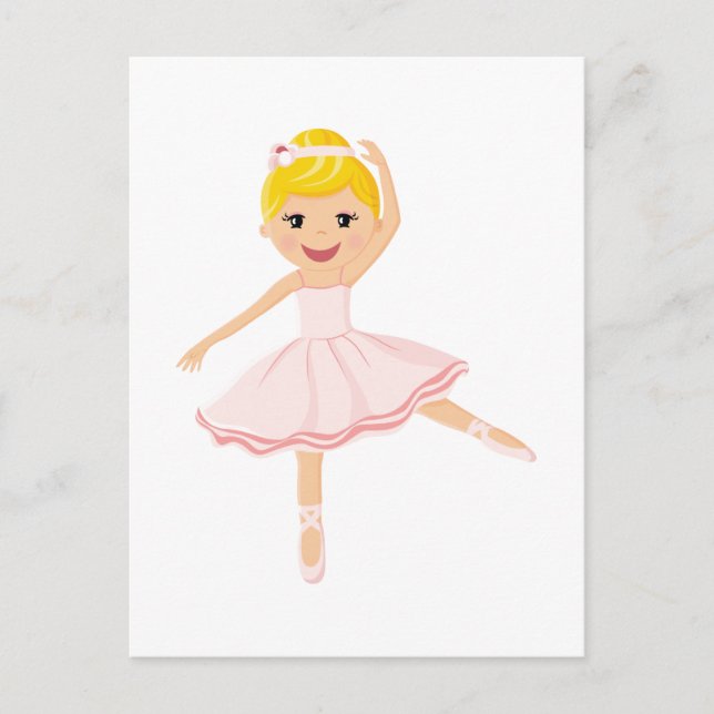 Ballerina Dancer blond Postkarte (Vorderseite)
