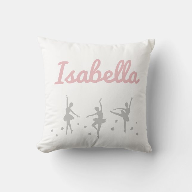 Ballerina Dancer Cushion | Erwägung Geburtstag Kissen (Vorderseite)