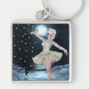 Ballerina Dancer Girl : Fantasy Christmas Schlüsse Schlüsselanhänger