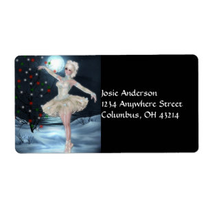 Ballerina Dancer Girl: Weihnachtsadressen-Labels