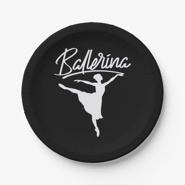 Ballerina Dancer Pappteller (Vorderseite)