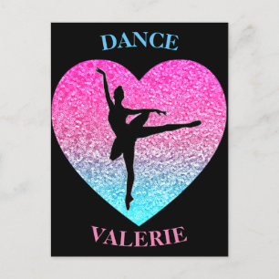 Ballerina Dancer Personalisiert Postkarte