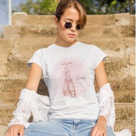 Ballerina Dancer Thema Wasserfarbe T-Shirt