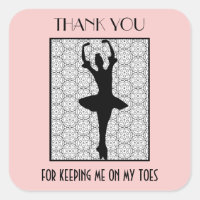 Ballerina danke Ihnen, dass Sie mir auf den Zehen