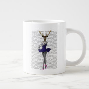 Ballerina Deer in Blue Jumbo-Tasse