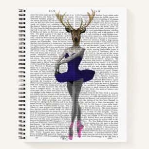 Ballerina Deer in Blue Notizbuch